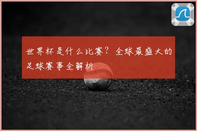 世界杯是什么比赛？全球最盛大的足球赛事全解析